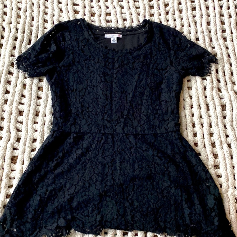 Cute going out black laced top